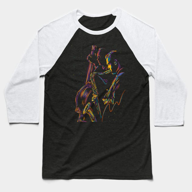 Jazz musicians Baseball T-Shirt by BAJAJU